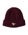 Prada Wool Beanie In Red