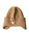 Prada Wool Beanie In Brown