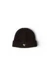Prada Wool Beanie In Brown