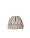 Prada Wool Beanie In Neutral
