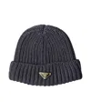 Prada Wool Beanie In Gray