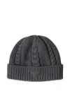 Prada Wool Beanie In Gray