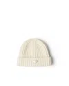 Prada Wool Beanie In Natural