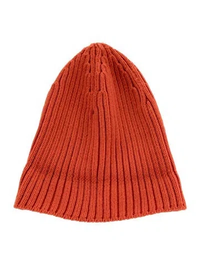 Pre-owned Prada Wool Beanie In Orange