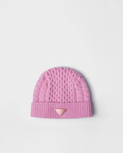 Prada Wool Beanie In Pink
