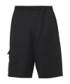 Prada Wool Bermuda Shorts In Black