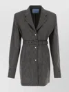 Prada Multicolor Wool Blazer In Gray