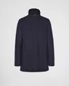 Prada Wool Blend Jacket In Navy
