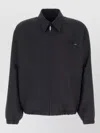 Prada Wool Blend Bomber Jacket Elasticated Cuffs In Black