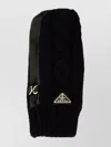 Prada Black Stretch Wool Blend Gloves In Black