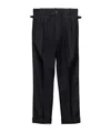 Prada Wool Blend Pants In Black