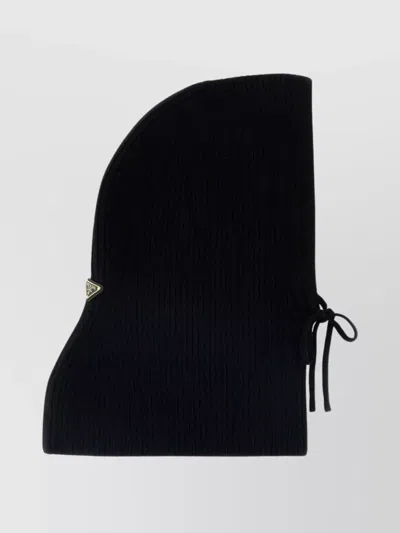PRADA WOOL BLEND RIBBED BALACLAVA ACCESSORY