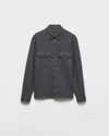 Prada Patch-pocket Button Shirt In Gray