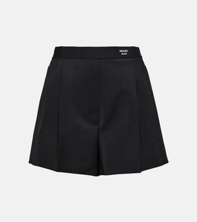 Prada Shorts Aus Einem Mohairgemisch In Black