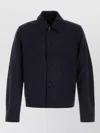 Prada Wool Blend Tailored Jacket Collared Design In Blue