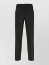 PRADA WOOL BLEND TROUSERS WITH BELT LOOPS AND BACK POCKETS