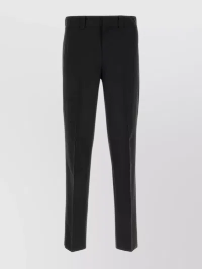 Prada Wool Blend Trousers With Pockets And Detailing