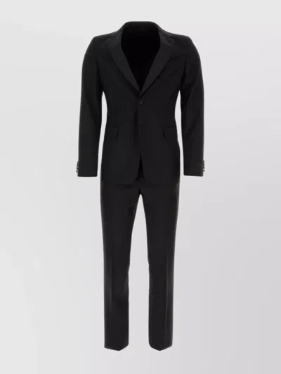 Prada Wool Blend Tuxedo Belt Loops In Black