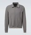 Prada Tailored Grey Coat With High Collar In Gray