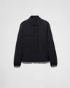 Prada Camicia In Lino Nero Uomo In Black