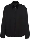 Prada Velvet-collar Wool Jacket In Black