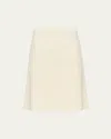 Prada Wool Boucle Skirt In Neutral