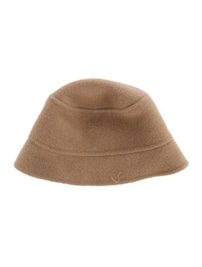 Pre-owned Prada Wool Bucket Hat In Brown