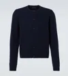 Prada Strickjacke Aus Shetlandwolle In Blau