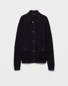 Prada Wool Cardigan In Blue