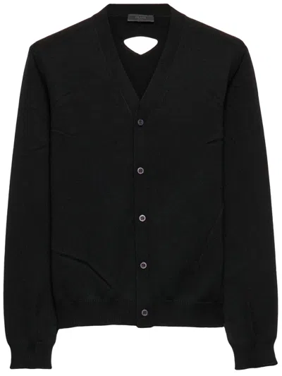 Prada Klassischer Cardigan In Schwarz