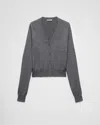 Prada Cardigan In Slate Gray