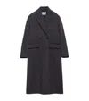 Prada Double-breasted Coat In Gray
