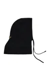 Prada Wool-cashmere Knit Hood In Black
