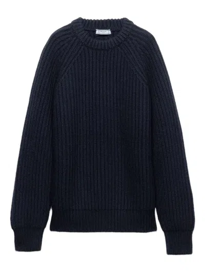 Prada Wool Cashmere Sweater In Blue