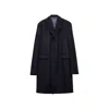 Prada Black Wool Coat With Single-breasted Design