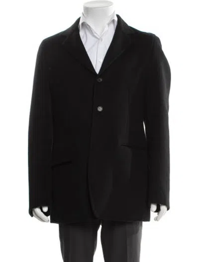 Pre-owned Prada Wool Coat In Black