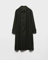 Prada L Loden Coat In Green