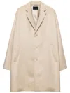 Prada Mantel Aus Wollgemisch In Neutrals