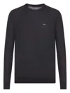 Prada Wool Crew-neck Sweater In Black
