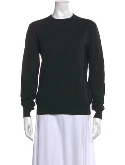 Pre-owned Prada Wool Crew Neck Sweater In Black
