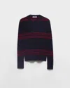 Prada Wool Crew-neck Sweater In Blue