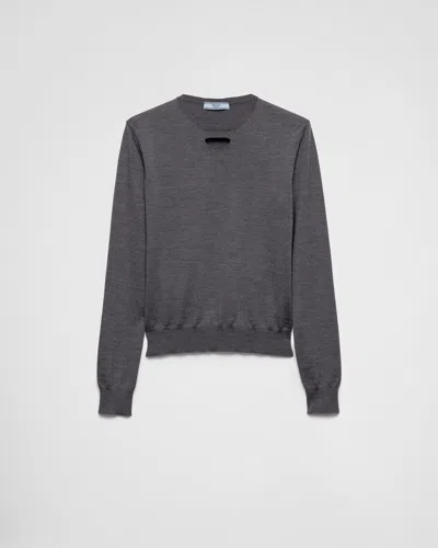 PRADA RUNDHALSPULLOVER AUS WOLLE