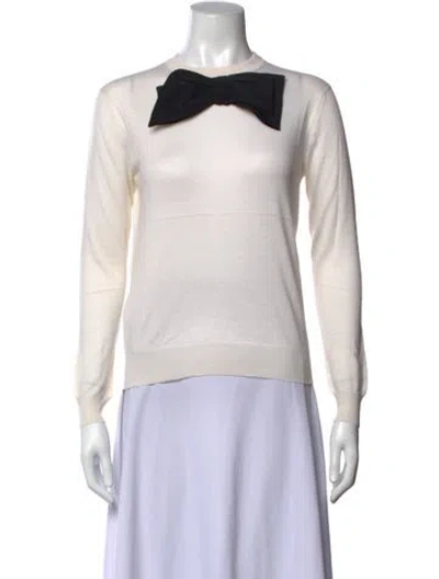 Pre-owned Prada Wool Crew Neck Sweater In Neutrals