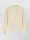 Prada Maglione In Lana Bianca Uomo In Neutral