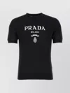 Prada Logo Intarsia Wool Sweater