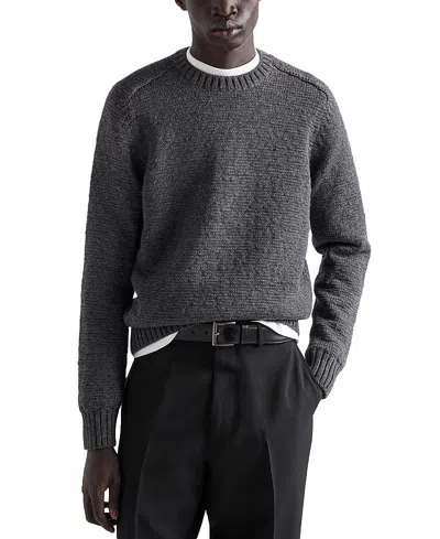 Prada Wool Crewneck Sweater In Gray