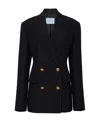Prada Wool Double-breasted Suit Jacket In Black