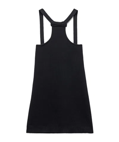 PRADA PRADA BOW DETAILED LOW BACK MINI DRESS