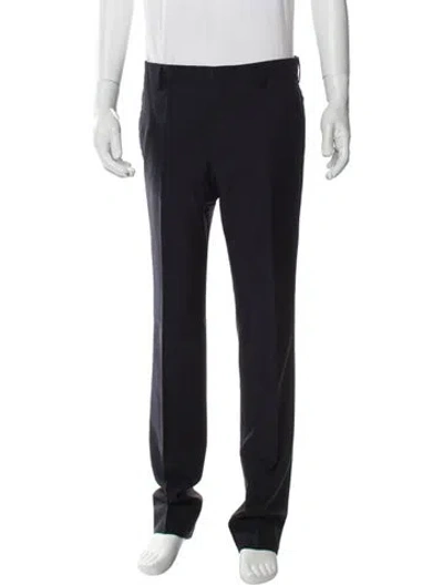Pre-owned Prada Wool Dress Pants In Blue