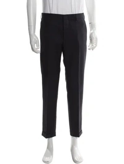 Pre-owned Prada Wool Dress Pants In Blue